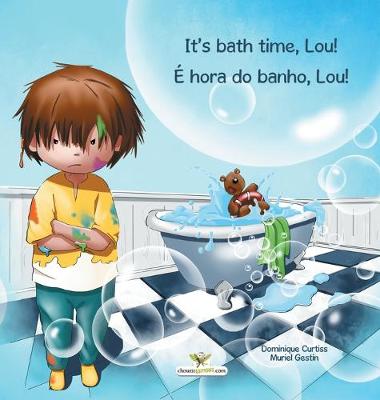 Book cover for It's bath time, Lou! - É hora do banho, Lou!