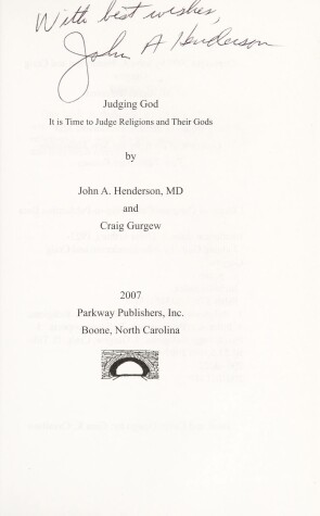 Book cover for Judging God