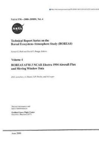 Cover of Boreas Afm-3 Ncar Electra 1994 Aircraft Flux and Moving Window Data