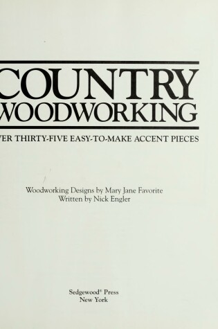 Cover of Country Woodworking