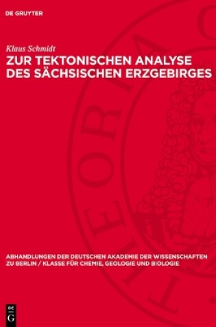 Cover of Zur Tektonischen Analyse Des Sächsischen Erzgebirges