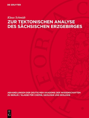 Cover of Zur Tektonischen Analyse Des S�chsischen Erzgebirges