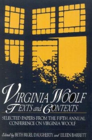 Cover of Virginia Woolf: Texts and Contexts