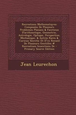 Cover of Recreations Mathematiqves