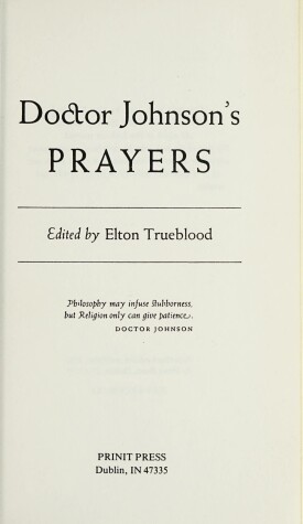 Book cover for Dr. Johnson's Prayers