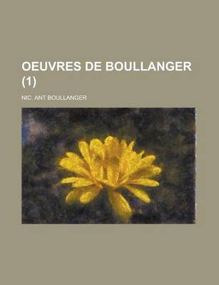 Book cover for Oeuvres de Boullanger (1)