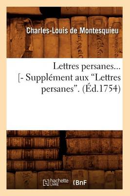 Cover of Lettres Persanes. Tome 1 (Ed.1754)