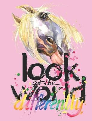 Book cover for Back to School Composition Notebook for Girls Funny Horse for Creative Inspiration Cute Animal Book for Elementary Students Wide Ruled Journal