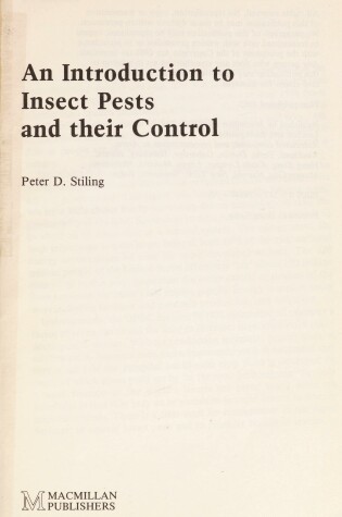 Cover of Intro Insect Pests & Control