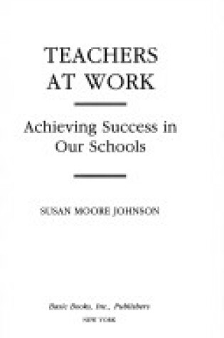 Cover of Teachers at Work