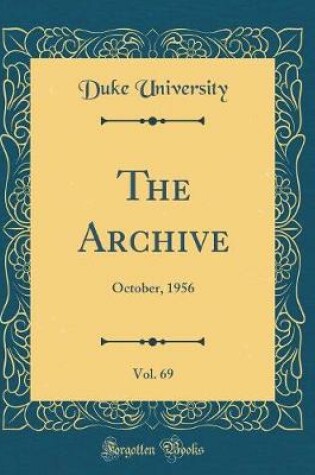 Cover of The Archive, Vol. 69