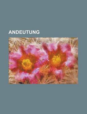 Book cover for Andeutung