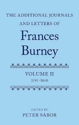 Book cover for The Additional Journals and Letters of Frances Burney