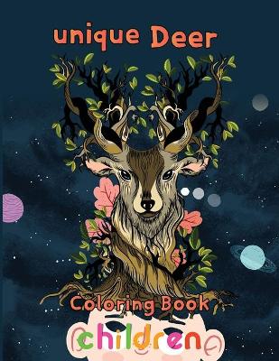 Book cover for Unique Deer Coloring book Children