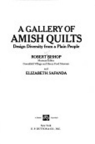 Cover of Gallery of Amish Quilts