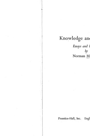 Cover of Knowledge and Certainty