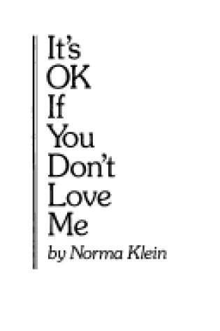 Cover of It's Okay If You Don't Love Me