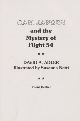 Cover of CAM Jansen and the Mystery of Flight 54 Adventure 12