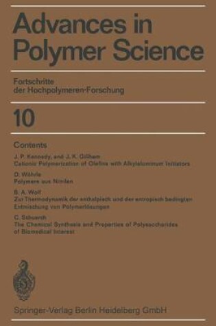 Cover of Fortschritte Der Hochpolymeren-Forschung