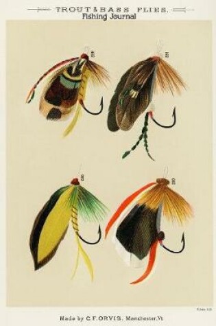 Cover of Trout & Bass Flies Fishing Journal, Made by C.F. Orvis Manchester NY