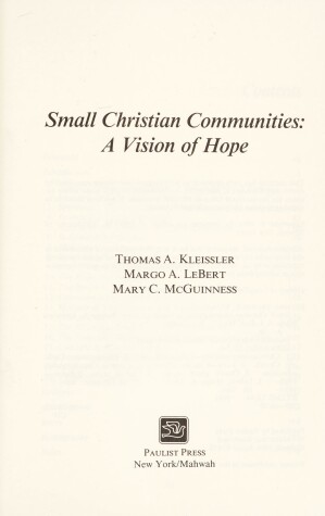 Book cover for Small Christian Communities