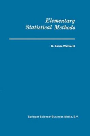 Cover of Elementary Statistical Methods
