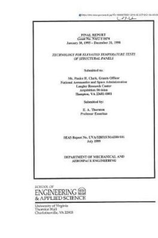 Cover of Technology for Elevated Temperature Tests of Structural Panels