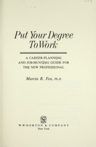 Book cover for PUT YOUR DEGREE TO WORK 1E CL