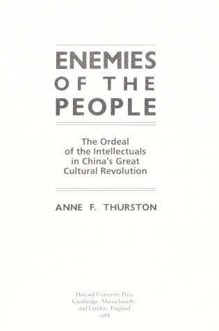 Cover of Enemies of the People