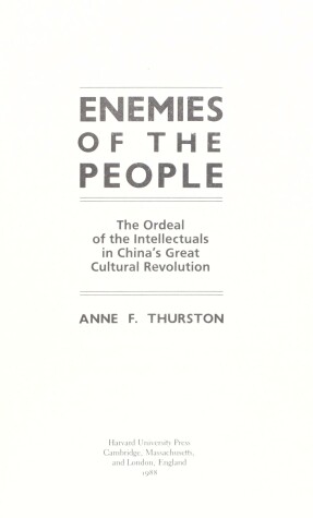 Book cover for Enemies of the People