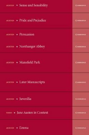 Cover of The Cambridge Edition of the Works of Jane Austen 9 Volume Hardback Set