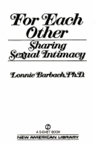 Cover of Barbach Lonnie G. : for Each Other