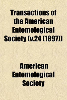 Book cover for Transactions of the American Entomological Society Volume 36