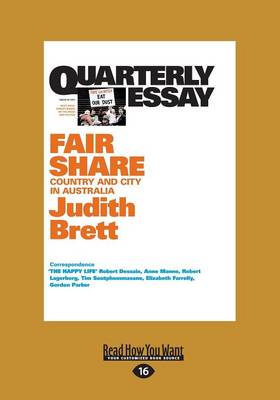 Book cover for Quarterly Essay 42 Fair Share
