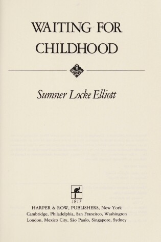 Cover of Waiting for Childhood