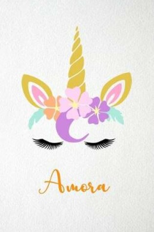 Cover of Amora A5 Lined Notebook 110 Pages