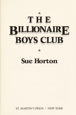 Cover of The Billionaire Boys Club