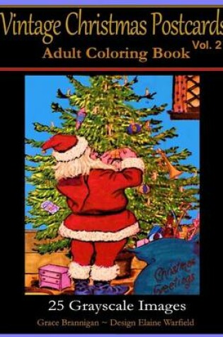 Cover of Vintage Christmas Postcards Vol. 2 Adult Coloring Book