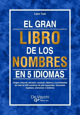 Book cover for El gran libro de los nombres en 5 idiomas