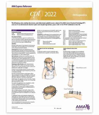 Book cover for CPT Express Reference Coding Card 2022: Orthopaedics