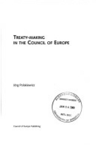 Cover of Treaty-making in the Council of Europe