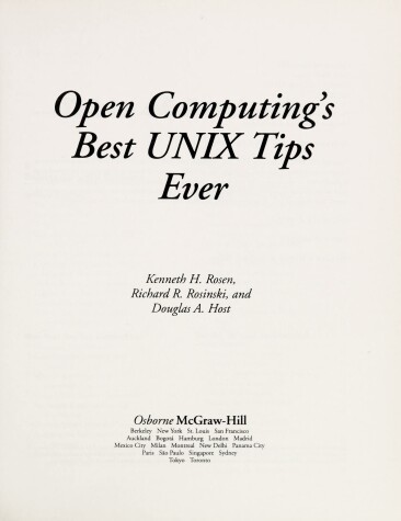 Book cover for 1001 Unix Tips