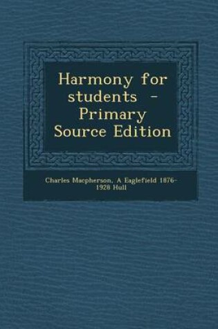 Cover of Harmony for Students - Primary Source Edition