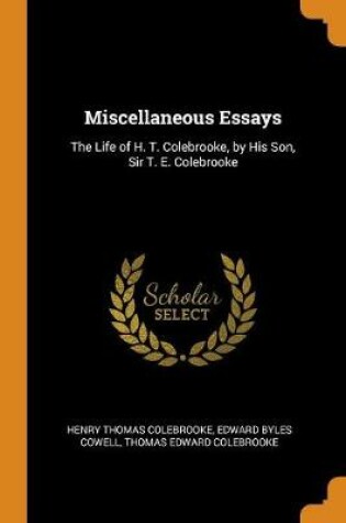 Cover of Miscellaneous Essays