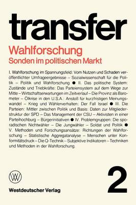 Book cover for Wahlforschung: Sonden im politischen Markt