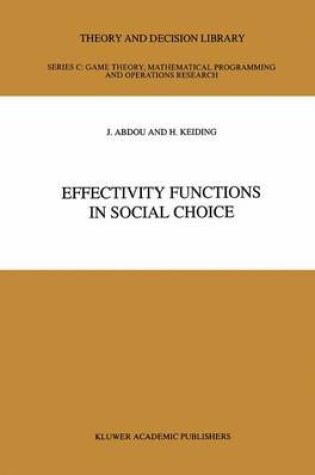 Cover of Effectivity Functions in Social Choice
