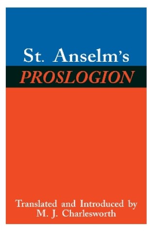 Cover of St. Anselm's Proslogion