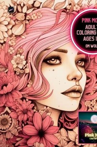 Cover of Pink Moon Adult Coloring Book