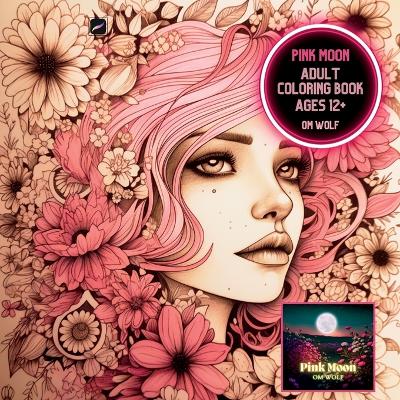 Cover of Pink Moon Adult Coloring Book