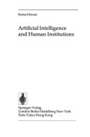 Cover of Artificial Intelligence and Human Institutions